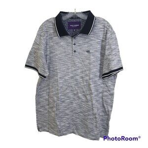 Vincent DAmerique Polo Shirt Mens XXL Gray Heathered Cotton Georges St-Pierre